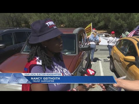 Trump supporters rally ahead of former president's fundraiser