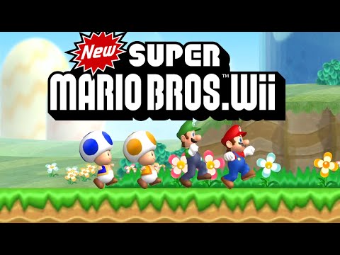 New Super Mario Bros Wii - 100% FULL GAME PLAYTHROUGH! All Worlds, All Star Coins, All Secret Exits!