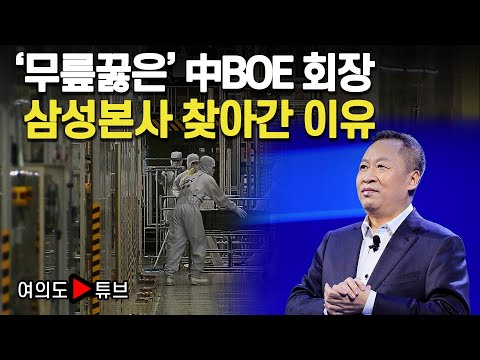 [여의도튜브] '무릎꿇은' 中BOE 회장 삼성본사 찾아간 이유 /머니투데이방송