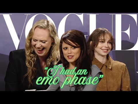 Jenna Ortega and the cast of Wednesday play Fear Factor with Vogue | Vogue Australia