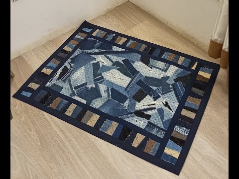 Recycling denim scraps/mat #3