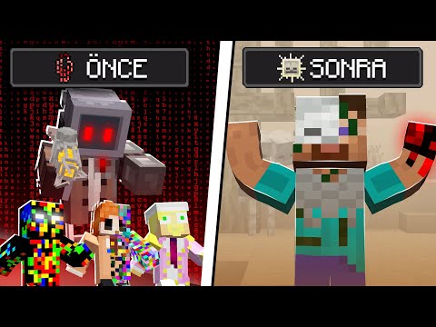 Minecraft ama GLITCH ve TOZ BOYUTU Gizeminin Hikayesi...