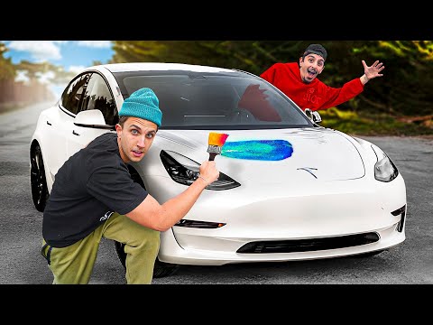 I Gifted my Best Friend a NEW Custom Tesla! (ft. Marko)