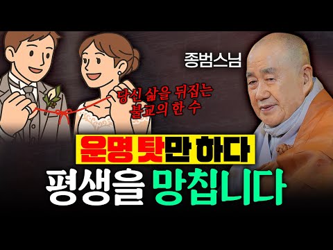 운명 탓만 하다 평생을 망칩니다 '당신 삶을 뒤집는 불교의 한 수'│종범스님 법문 몰아보기 #종범스님 #사주팔자 #업보
