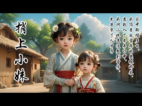 【捎上小妹】六兩銀子，我將自己和小妹一同賣了。那年寒冬風深雪，家中斷糧已多日。我日日頂着風雪四處尋覓，僅得幾棵野菜，盡數入了弟弟口中，我與小妹熬了一日又一日。還沒熬到雪停，先等來了人牙子