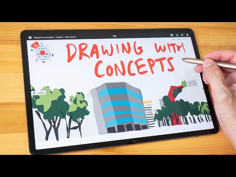Drawing with Shapes in Concepts app