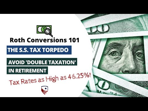 How to Avoid Being Taxed at 46.25% in Retirement with Roth Conversions! -Social Security Tax Torpedo