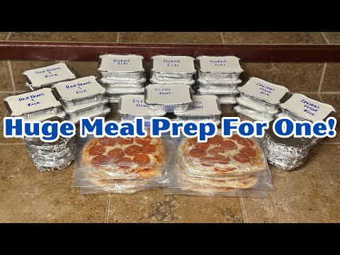 Huge Meal Prep for One : 48 Meals From 6 Recipes!
