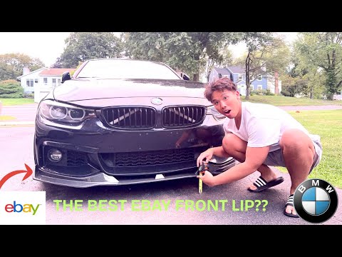 I INSTALLED AN EBAY CARBON FIBER FRONT LIP ON MY BMW F36 440I *EASY