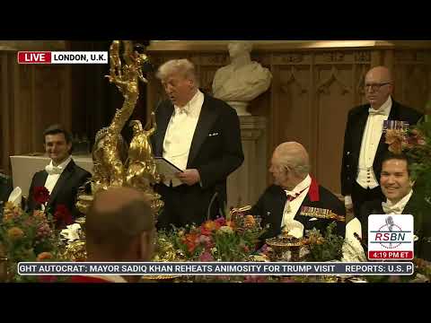 WATCH: King Charles gives a toast to Pres. Trump at the State Banquet in Windsor Castle - 9/17/25