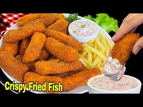 Crispy Fried Finger Fish With Tarter Sauce | Restaurant Style Fried Finger Fish Recipe