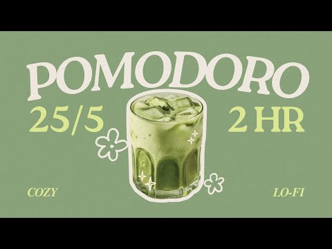 𝓘𝓬𝓮𝓭 𝓜𝓪𝓽𝓬𝓱𝓪 💚 rainy focus session | 25/5 pomodoro timer | cozy lofi deep work music