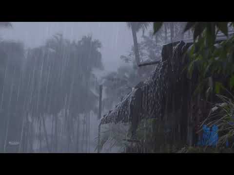 Rain Storm and Thunder on Roof of Cabin | Help Study, Meditation, PTSD, Insomnia & Tinnitus