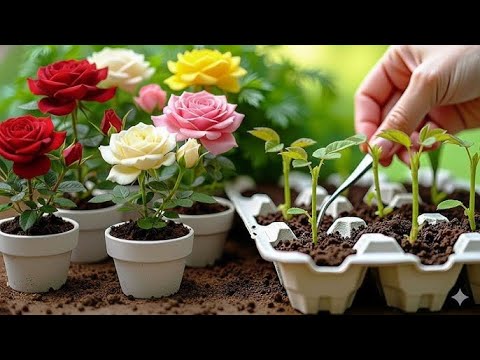How to propagate roses! Super simple, effective, and they bloom around the year.