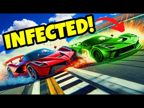 Hide and Seek with Supercars on a NASCAR Track in BeamNG Drive Mods!