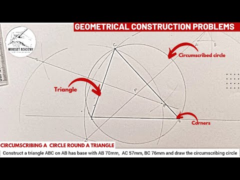 How to circumscribe a circle round a triangle