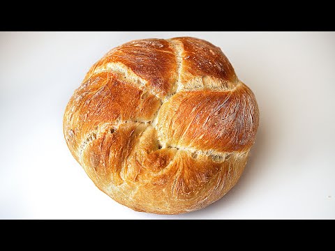 100 year old recipe taught to me by my mother in law! No knead bread.