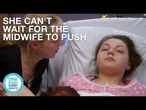 She can't wait for the midwife to push | One Born Every Minute