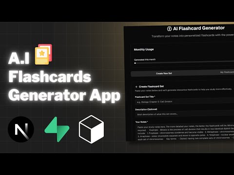 Build a AI Flashcards Generator App with Database and Payment Gateway | Cryptomus, Next.js, Supabase