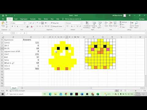 Creating a Pixel Math Art using MS Excel