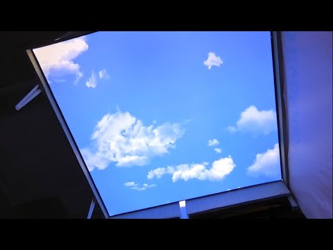 do it yourself stretch ceiling sky with LED lighting / DIY stretch ceiling