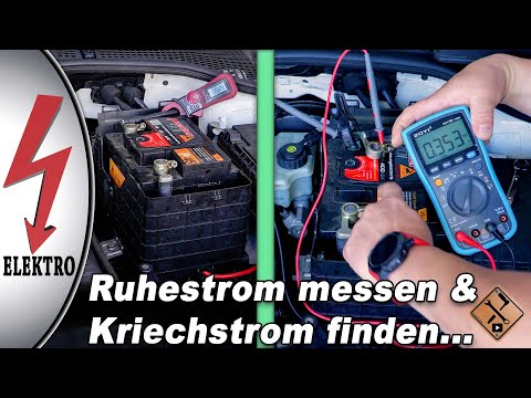 Autobatterie plötzlich leer? Autobatterie Kriechstrom messen mit Multimeter und Zangenamperemeter ✔