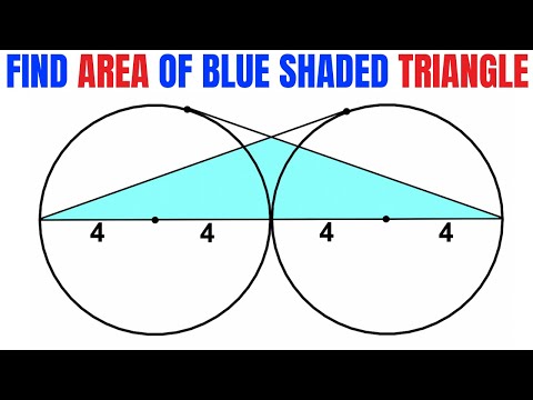 Geometry Question that stumped many on the Social Media! | Find Area of the Blue Shaded Triangle