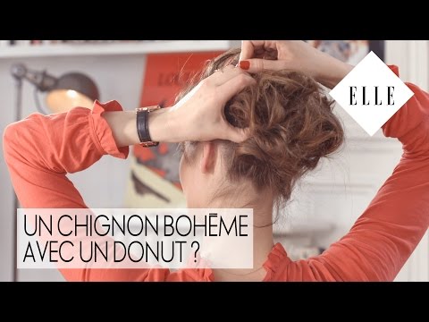 Un chignon bohème avec un donut ?┃ELLE Coiffure