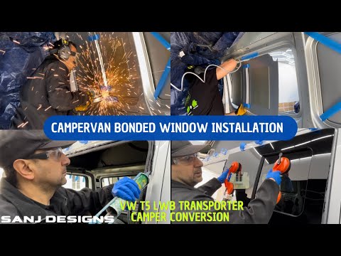 Campervan Bonded Window Installation | Part 8 | T5 Camper Conversion