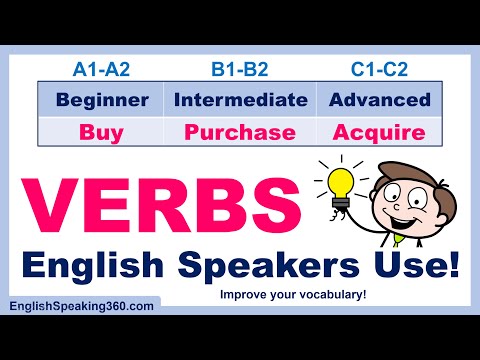 High-level VERBS to help you IMPROVE your ENGLISH FAST!   Speak better English INSTANTLY!