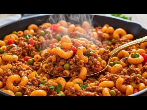 Incredibly delicious pasta with minced meat in 15 minutes! The simplest recipe for dinner!