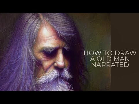 How to draw a portrait with pastel and color pencils