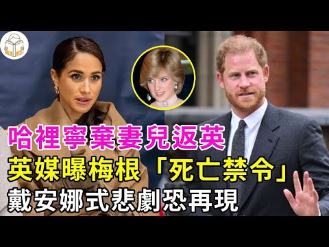 哈裡寧棄妻兒返英，英媒曝梅根「死亡禁令」，戴安娜式悲劇恐再現#談笑娛生#威廉王子#卡米拉#查爾斯國王#哈裡王子#梅根#戴安娜王妃