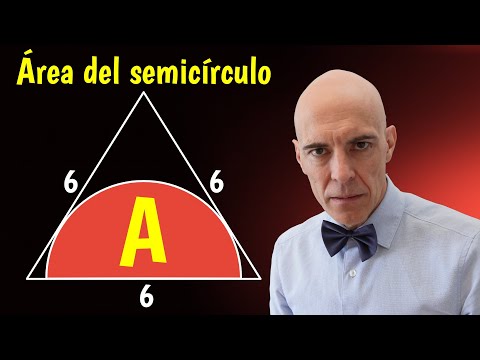 How to find the area of ​​a semicircle inscribed in an equilateral triangle 🧐