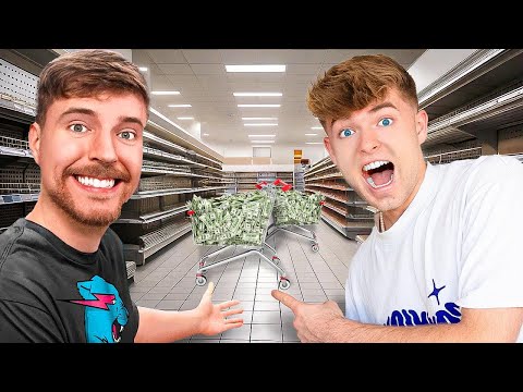 Mit MRBEAST einen Supermarkt LEER kaufen!😳 (500k ausgegeben)