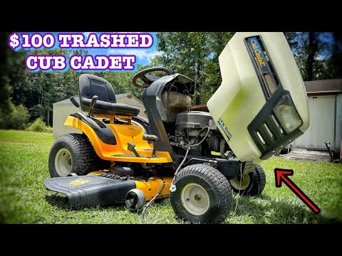 REVIVING A VERY NEGLECTED $100 CUB CADET RIDING MOWER
