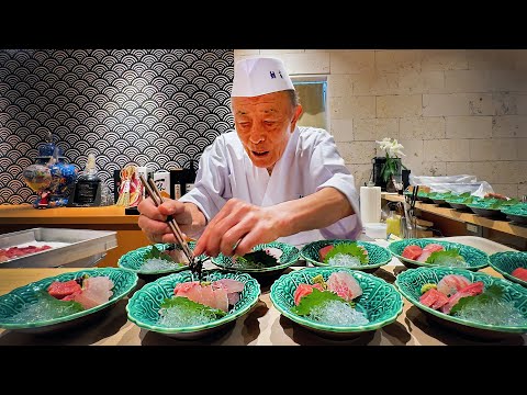 83yo Master’s GODLY Knife Skills! From Fish Tank to Sashimi in Seconds! #japanesefood