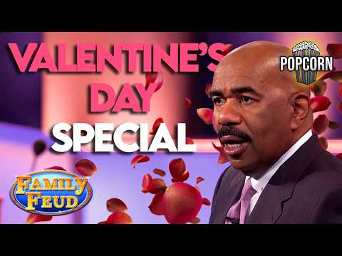 Valentine’s Day Questions And Answers That Steve Harvey LOVED! | Family Feud