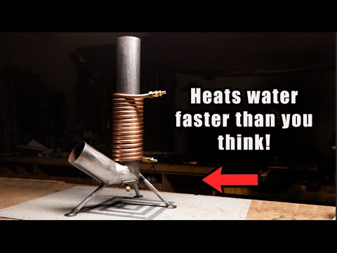 How to build a Rocket Stove Water Heater!!