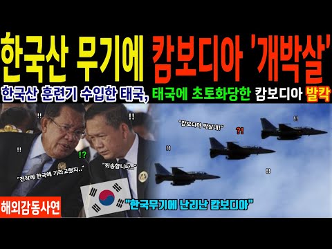 캄보디아 초토화 시킨 태국 군부 난리난 이유.. 태국 캄보디아 전면전 박살낸 강력한 한국무기! 한국산으로 무장한 태국 조종사에 전세계 경악 [해외감동사연]