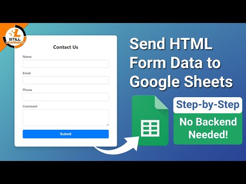 Send HTML Form Data to Google Sheets | Step-by-Step Guide (No Backend Needed!)