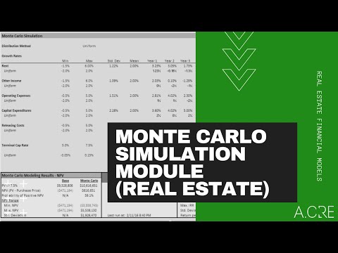 Video Tutorial - Apartment Acquisition Model with Monte Carlo Simulation Module