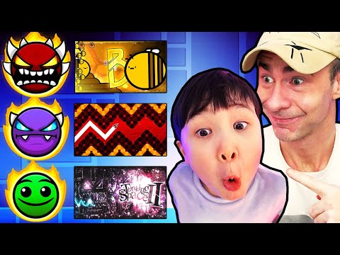 My Son Ranks GEOMETRY DASH Level Difficulties