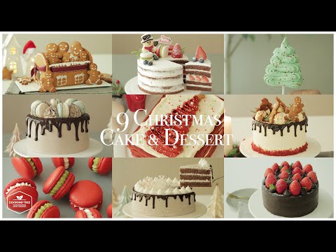 9 Christmas Cake & Dessert Recipe | Baking Video | Strawberry Chocolate Cake, Cookies, Crepe Cake