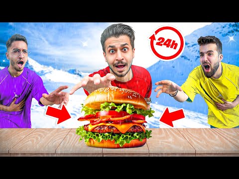 آخرین نفر که غذا بخوره 100 دلار برنده میشه 😂🤑