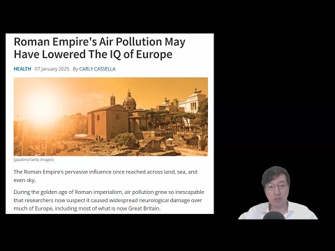 科學新知 2025-01-09 科學回憶錄：古羅馬時代的空氣污染竟導致集體IQ扣分。| 主持： 陳志宏 博士 & 台長 梁錦祥