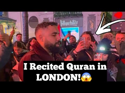 When I Finally Got the Mic, I Recited Quran Loudly in Public! (London)| Full video😱