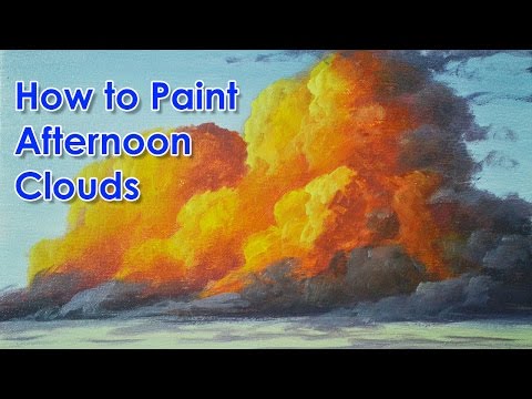 Acrylic Painting Lesson - How to Paint Afternoon Clouds by JM Lisondra