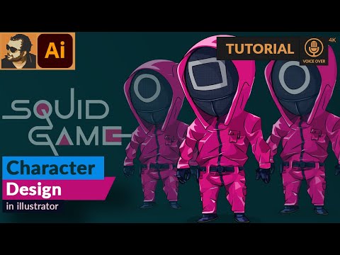 How to Draw Squid Game Characters in Adobe Illustrator | Tutorial
