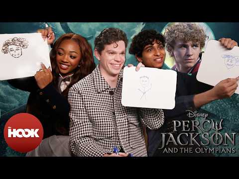 The 'Percy Jackson' Cast Compete To See Who's The Best At Drawing Walker Scobell